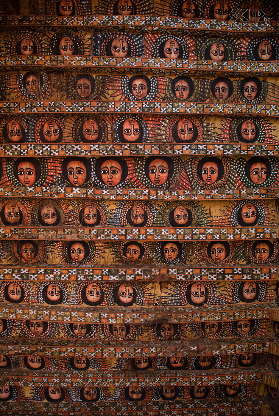 Gondar - Debre Birhan Selassie church The Debre Berhan Selassie church (1690), one of the finest of Ethiopia, was built by emperor Lyasu I and it is famous for its beautiful colorful ceiling with the 80 angels. Stefan Cruysberghs